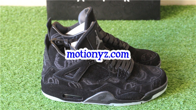 Authentic Kaws x Air Jordan 4 Cool Black